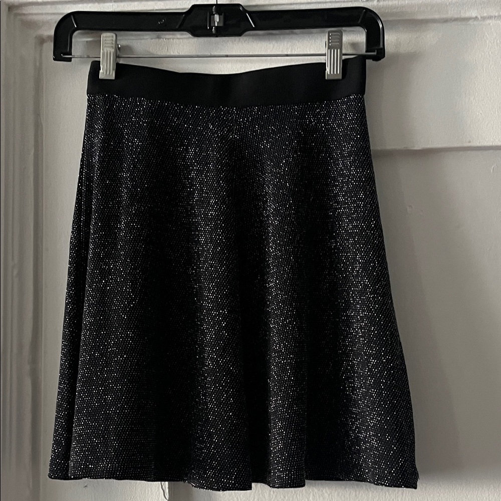 H&M Black Glitter Skater Skirt